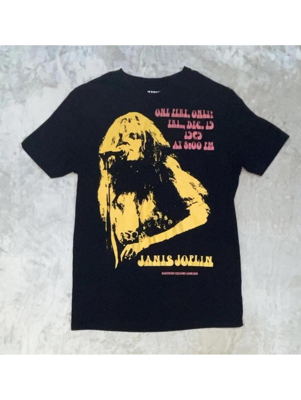 Old Navy Janis Joplin Shirt Mens XS Madison Square Garden Reprint Black T-Shirt